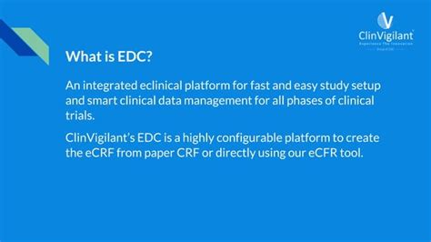 edc clinical trials ppt|EDC In Clinical Trials By ClinVigilant .
